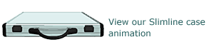 Slimline aluminum presentation case animation